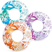 Intex Colorful Transparent Inflatable Swimming Pool Tube Raft (3 Pack) | 59251EP