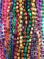 Bunco Dice Mardi Gras Bead Necklaces for Party Favors, 1 Dozen, 12 pieces