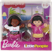Fisher-Price Barbie Sleepover Figure Set Little People, 2-Pack of Toys for Toddler and Preschool Pretend Play