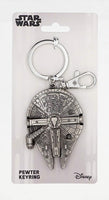 Disney Star Wars Lanyard and Millennium Falcon Keychain Bundle | Disney Cruise Lanyard and Star Wars Pewter Key Ring | Perfect for Star Wars Fans