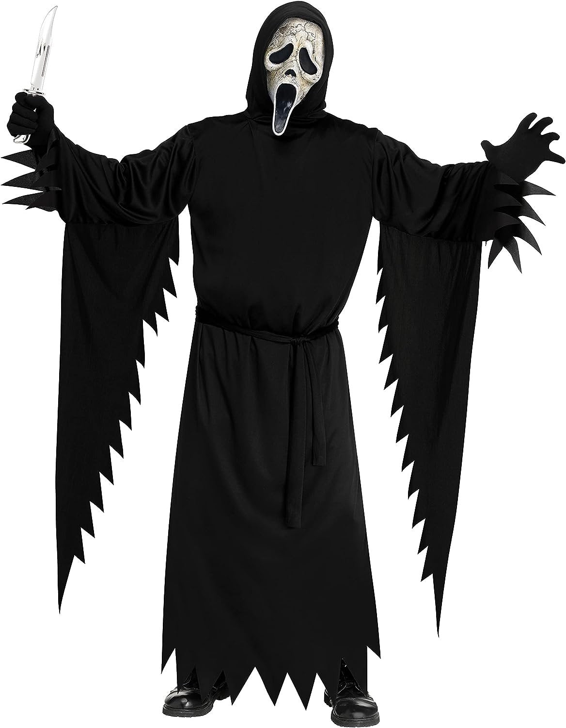 Fun World Ghost Face® Aged Adult Costume, One Size Fits Most Plus Size