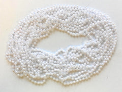 Mardi Gras Beads Pearl - 1 Dozen, 12 Pieces