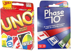 Mattel Phase 10 Card Game with UNO Card Game