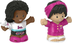 Fisher-Price Barbie Sleepover Figure Set Little People, 2-Pack of Toys for Toddler and Preschool Pretend Play